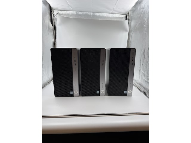 3x desktop, hp, 2x hp prodesk 400g4 mt & 1x hp prodesk 400g5 mt, zwart, 2017-2019 - afbeelding 1 van  10