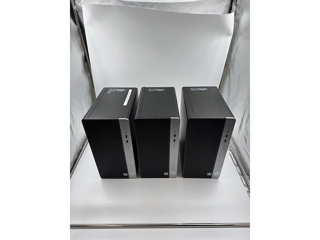 3x desktop, hp, 2x hp prodesk 400g4 mt & 1x hp prodesk 400g5 mt, zwart, 2017-2019 - afbeelding 3 van  10
