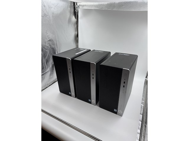 3x desktop, hp, 2x hp prodesk 400g4 mt & 1x hp prodesk 400g5 mt, zwart, 2017-2019 - afbeelding 4 van  10