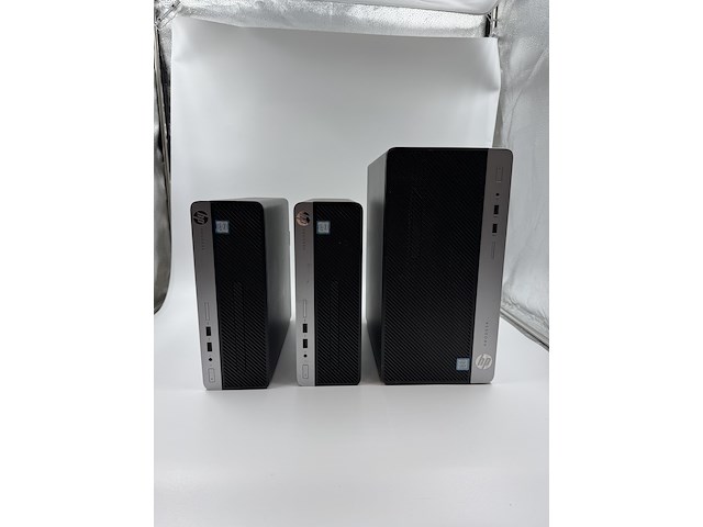 3x desktop, hp, 2x prodesk 400 g5 sff & 1x prodesk 400 g6 mt, zwart, 2018-2020 - afbeelding 1 van  9