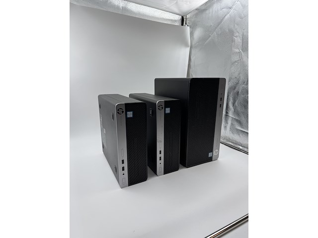 3x desktop, hp, 2x prodesk 400 g5 sff & 1x prodesk 400 g6 mt, zwart, 2018-2020 - afbeelding 4 van  9