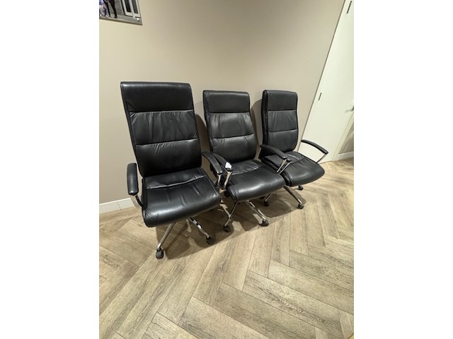 3x directiefauteuil, zwart - afbeelding 1 van  6