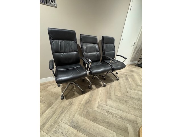 3x directiefauteuil, zwart - afbeelding 2 van  6