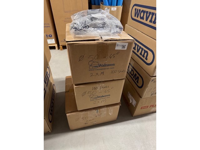 3x doos bocht regenpijp, wavin wadal, 2147483647 - afbeelding 1 van  2