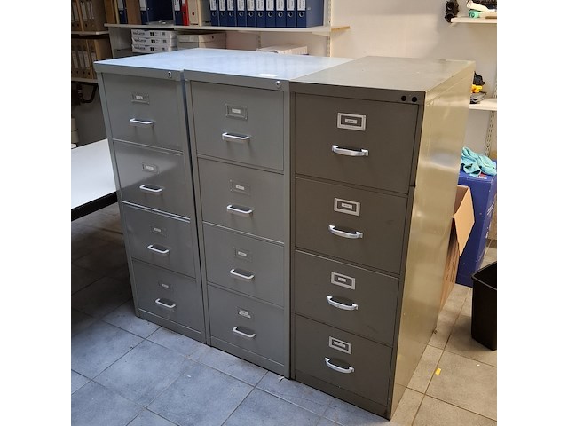 3x dossierkast met 4 laden - afbeelding 1 van  14