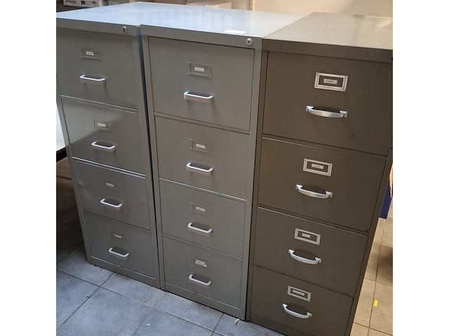 3x dossierkast met 4 laden - afbeelding 12 van  14