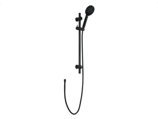 3x douche glijstang met handdouche aqua su, acana, zwart - afbeelding 1 van  4
