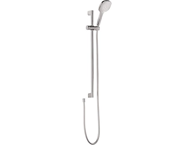 3x douche glijstang met handdouche aqua su, lepoldo, chroom - afbeelding 1 van  3