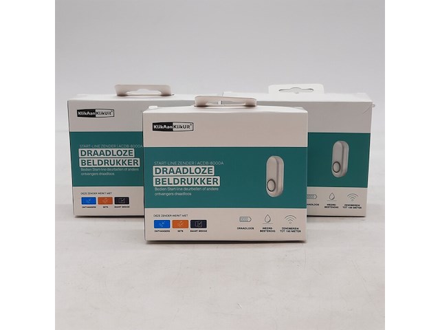 3x draadloze beldrukker, klikaanklikuit - afbeelding 1 van  6