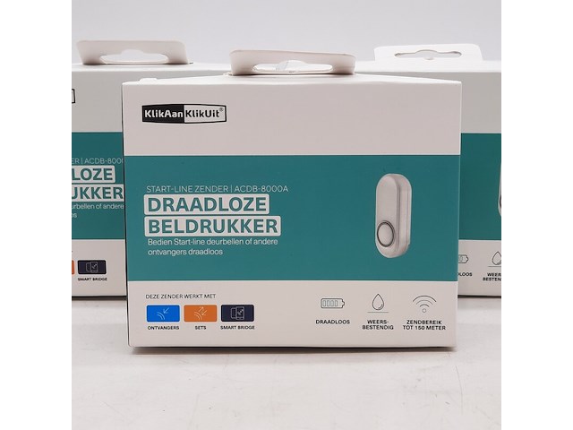 3x draadloze beldrukker, klikaanklikuit - afbeelding 2 van  6