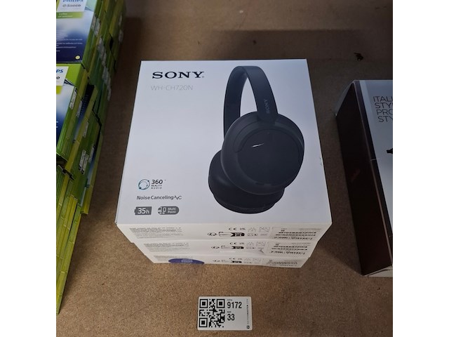3x draadloze koptelefoon met noise cancelling, sony, wh-ch720n, zwart - afbeelding 1 van  3