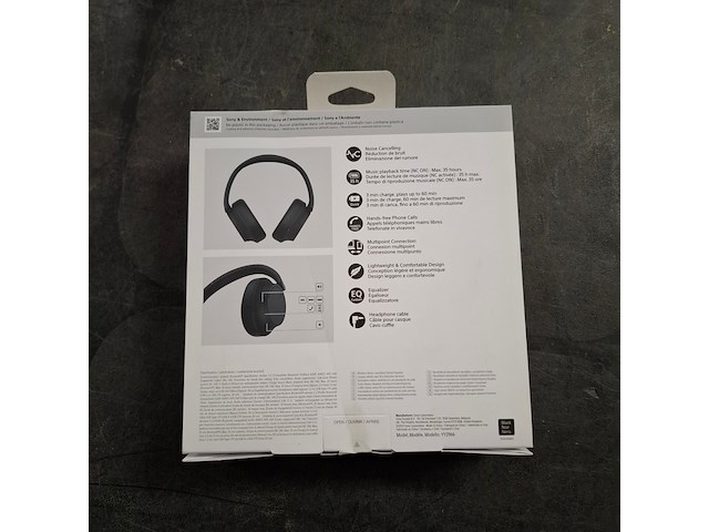 3x draadloze koptelefoon met noise cancelling, sony, wh-ch720n, zwart - afbeelding 2 van  3