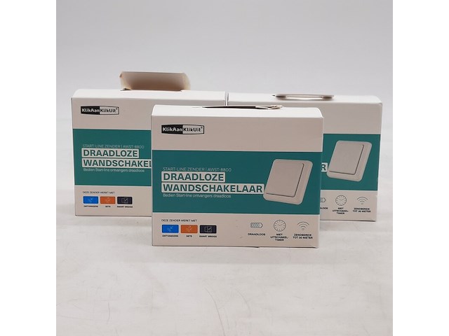3x draadloze wandschakelaar, klikaanklikuit - afbeelding 1 van  4