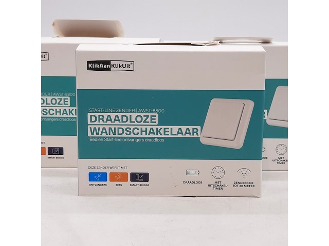 3x draadloze wandschakelaar, klikaanklikuit - afbeelding 2 van  4