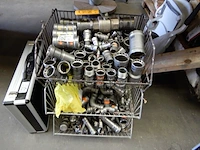 3x draadmand met megapress koppelingen, viega, megapress, grijs
