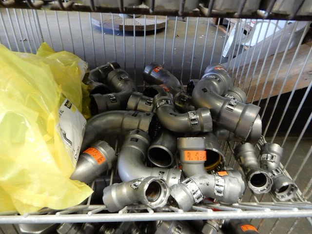 3x draadmand met megapress koppelingen, viega, megapress, grijs - afbeelding 4 van  5