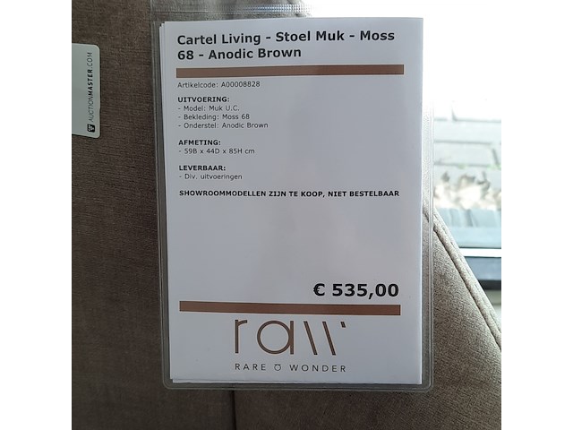 3x eetkamerstoel cartel living, muk, moss 68, cc - afbeelding 2 van  9