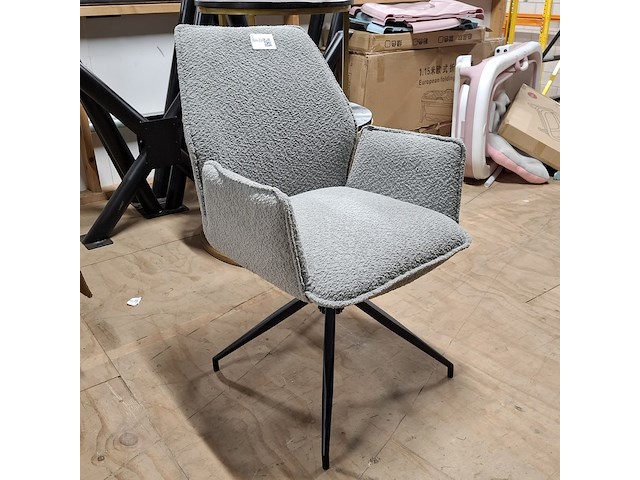 3x eetkamerstoel, draaibaar grijs - afbeelding 1 van  4