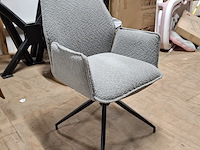 3x eetkamerstoel, draaibaar grijs - afbeelding 1 van  4