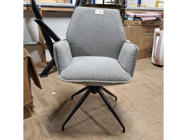 3x eetkamerstoel, draaibaar grijs - afbeelding 2 van  4
