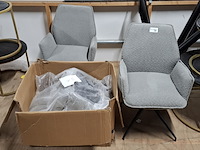 3x eetkamerstoel, draaibaar grijs - afbeelding 4 van  4