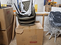 3x eetkamerstoel met armleuning groen - afbeelding 4 van  4