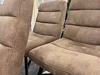 3x eetkamerstoel roel, microvezel, taupe - afbeelding 3 van  6