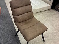 3x eetkamerstoel roel, microvezel, taupe - afbeelding 5 van  6
