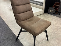 3x eetkamerstoel roel, microvezel, taupe - afbeelding 6 van  6