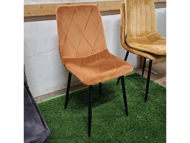 3x eetkamerstoel, velvet - afbeelding 1 van  3