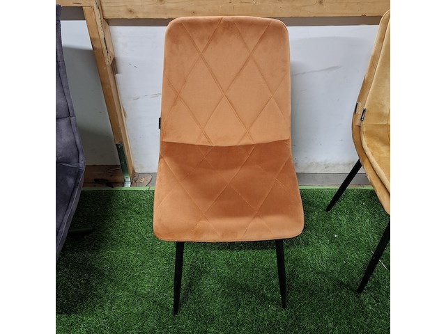 3x eetkamerstoel, velvet - afbeelding 2 van  3