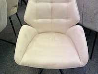 3x eetkamerstoelen meike, microvezel, crème - afbeelding 5 van  5