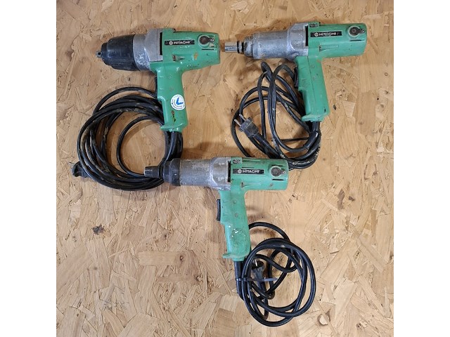 3x elektrisch slagschroevendraaier, hitachi, wh16 en wh14 - afbeelding 1 van  16