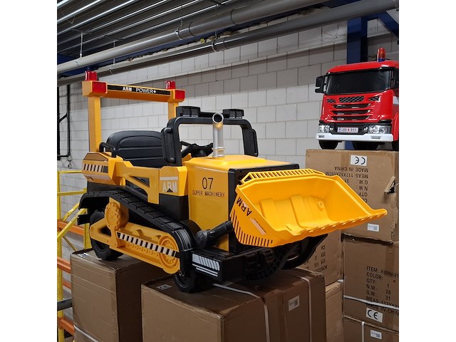 3x elektrische bulldozer geel - afbeelding 1 van  7