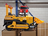 3x elektrische bulldozer geel - afbeelding 2 van  7