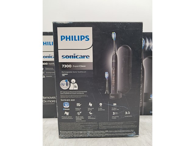 3x elektrische tandenborstel, philips, sonicare 7300 expertclean - afbeelding 3 van  3