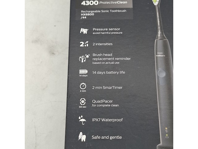 3x elektrische tandenborstel, phillips, sonicare 4300 protectiveclean - afbeelding 3 van  4