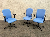 3x euroseats - bureaustoel - blauw - afbeelding 1 van  12