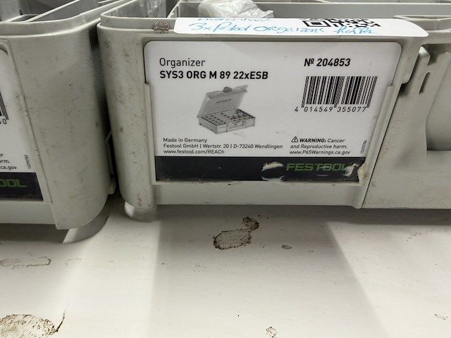 3x festool systainer organizer met inhoud - afbeelding 2 van  12