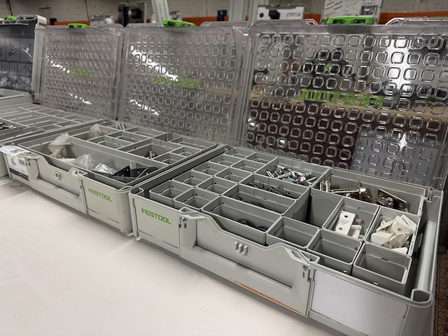 3x festool systainer organizer met inhoud - afbeelding 1 van  12