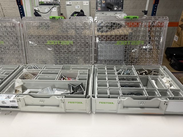 3x festool systainer organizer met inhoud - afbeelding 5 van  12