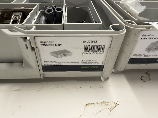 3x festool systainer organizer met inhoud - afbeelding 12 van  12