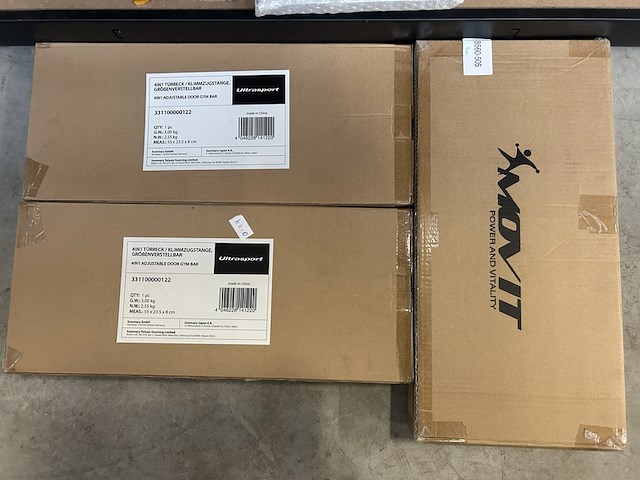 3x fitness optrekstang/bovenlichaamtrainer ultrasport - afbeelding 4 van  6