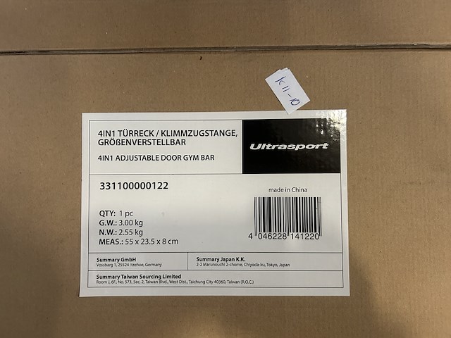 3x fitness optrekstang/bovenlichaamtrainer ultrasport - afbeelding 5 van  6
