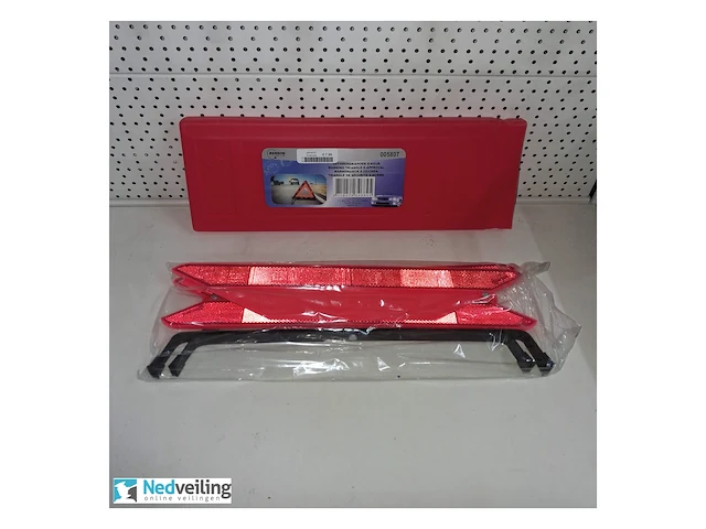 3x gevaren driehoek in plastic opberg case - afbeelding 3 van  3