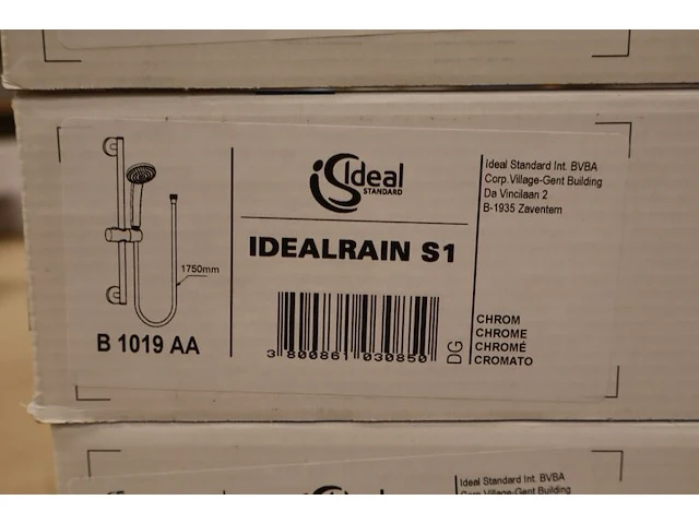 3x glijstangset met handdouche ideal standard, idealrain s1, chroom - afbeelding 2 van  8