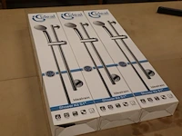 3x glijstangset met handdouche ideal standard, idealrain s1, chroom - afbeelding 5 van  8