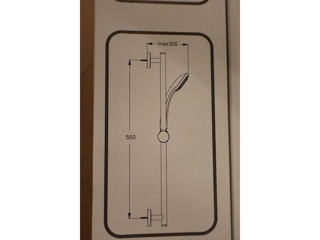 3x glijstangset met handdouche ideal standard, idealrain s1, chroom - afbeelding 6 van  8