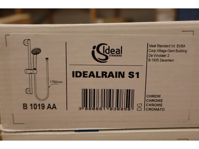 3x glijstangset met handdouche ideal standard, idealrain s1 + s3, chroom - afbeelding 2 van  9