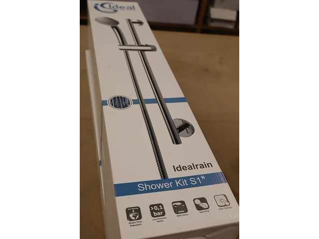 3x glijstangset met handdouche ideal standard, idealrain s1 + s3, chroom - afbeelding 4 van  9